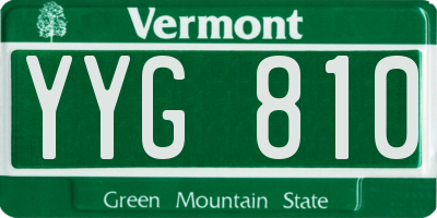 VT license plate YYG810