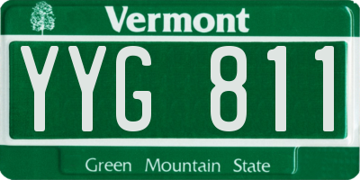 VT license plate YYG811