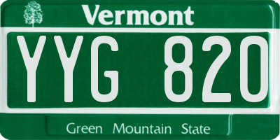 VT license plate YYG820
