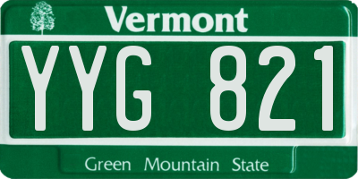 VT license plate YYG821