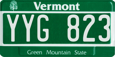 VT license plate YYG823