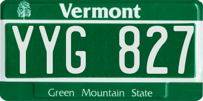 VT license plate YYG827