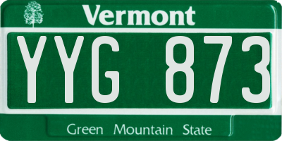 VT license plate YYG873