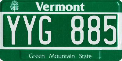 VT license plate YYG885