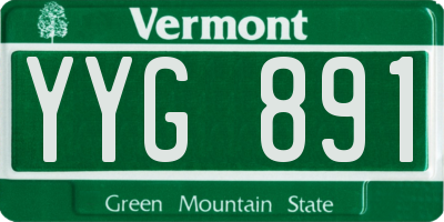 VT license plate YYG891