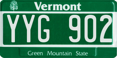 VT license plate YYG902