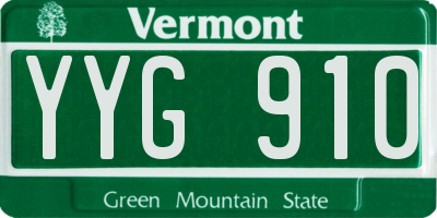 VT license plate YYG910