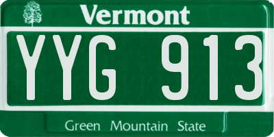 VT license plate YYG913