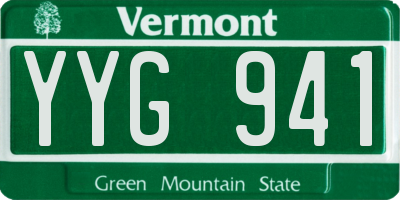 VT license plate YYG941