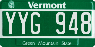 VT license plate YYG948