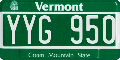 VT license plate YYG950