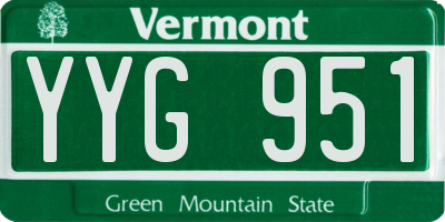 VT license plate YYG951