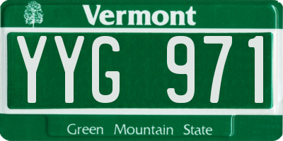 VT license plate YYG971