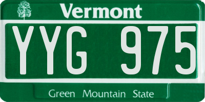 VT license plate YYG975