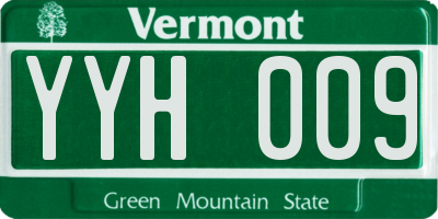 VT license plate YYH009