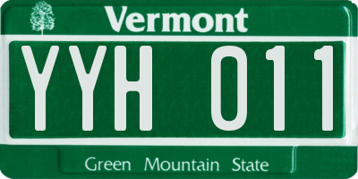 VT license plate YYH011