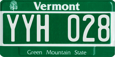 VT license plate YYH028