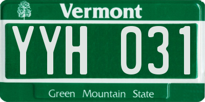 VT license plate YYH031