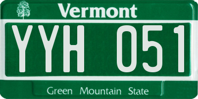 VT license plate YYH051