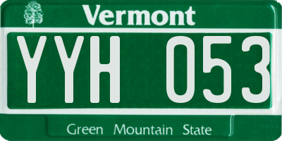 VT license plate YYH053
