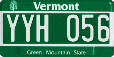 VT license plate YYH056