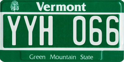 VT license plate YYH066