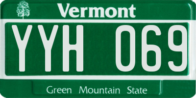 VT license plate YYH069