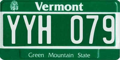VT license plate YYH079