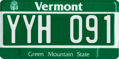 VT license plate YYH091