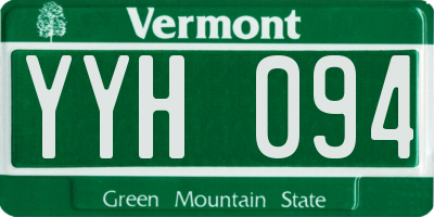 VT license plate YYH094