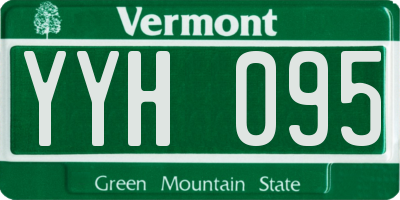 VT license plate YYH095