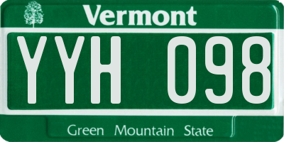 VT license plate YYH098