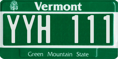 VT license plate YYH111