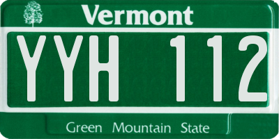 VT license plate YYH112