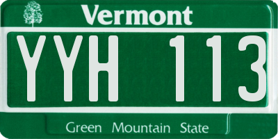 VT license plate YYH113