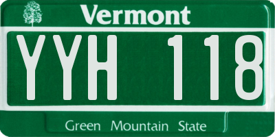VT license plate YYH118