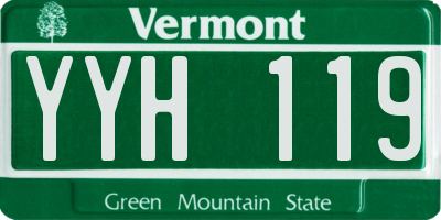 VT license plate YYH119
