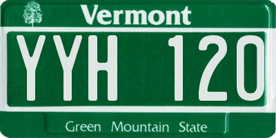 VT license plate YYH120