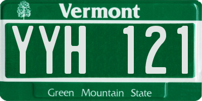 VT license plate YYH121