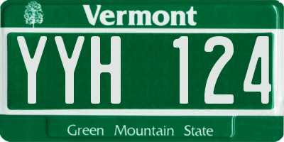 VT license plate YYH124