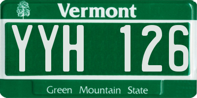 VT license plate YYH126