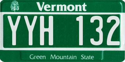 VT license plate YYH132