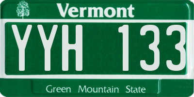 VT license plate YYH133