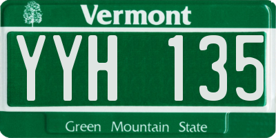 VT license plate YYH135