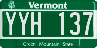 VT license plate YYH137