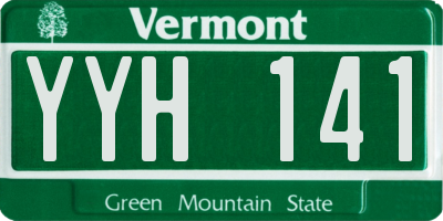 VT license plate YYH141