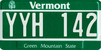 VT license plate YYH142