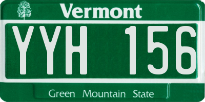 VT license plate YYH156