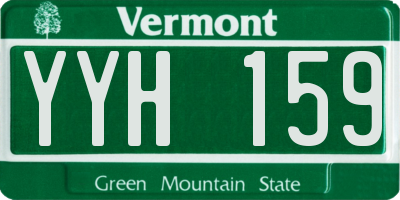 VT license plate YYH159