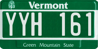 VT license plate YYH161